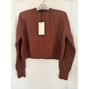 Women's ZARA Brown Crew Neck Sweater L